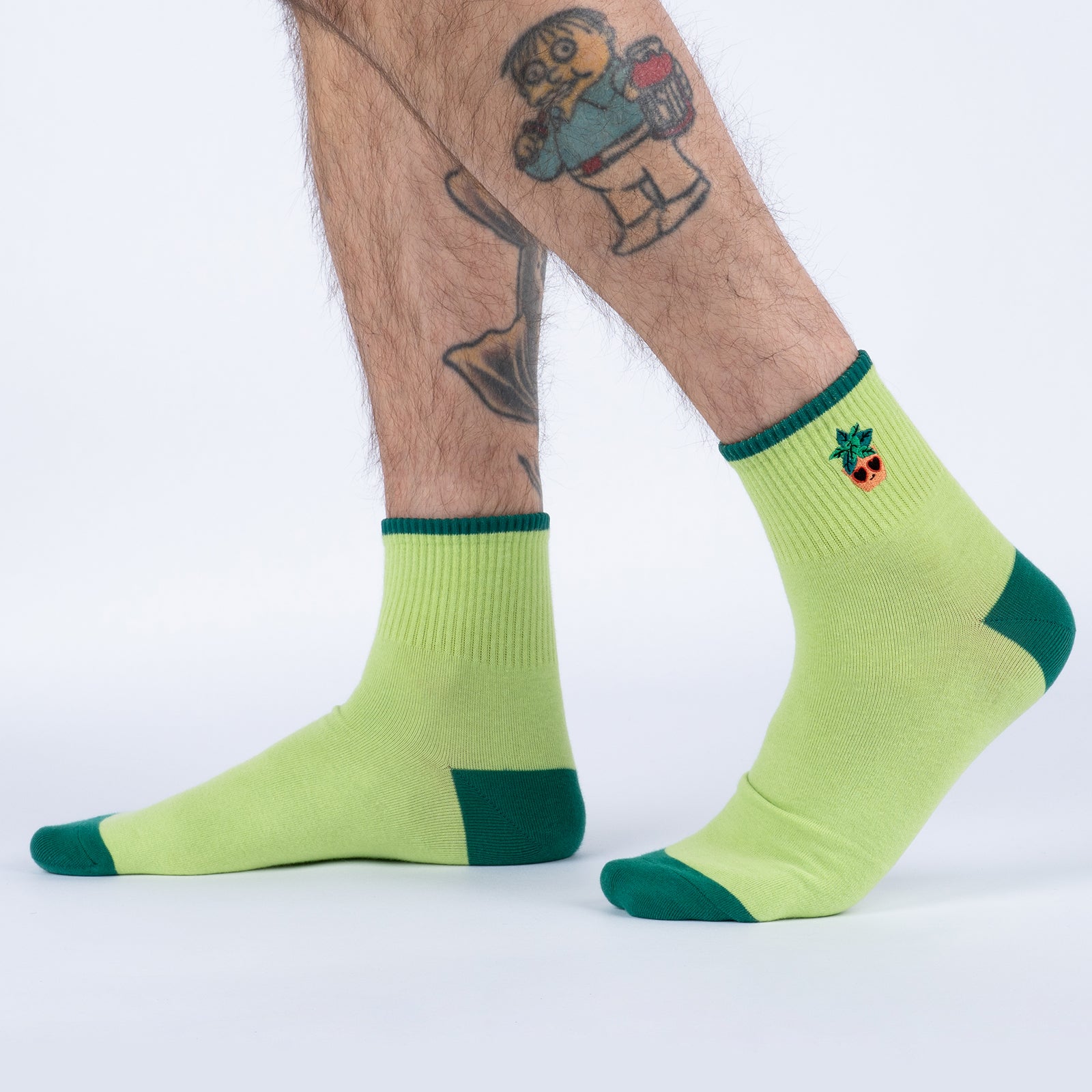 succulent socks Plant Person | Green Quarter Socks