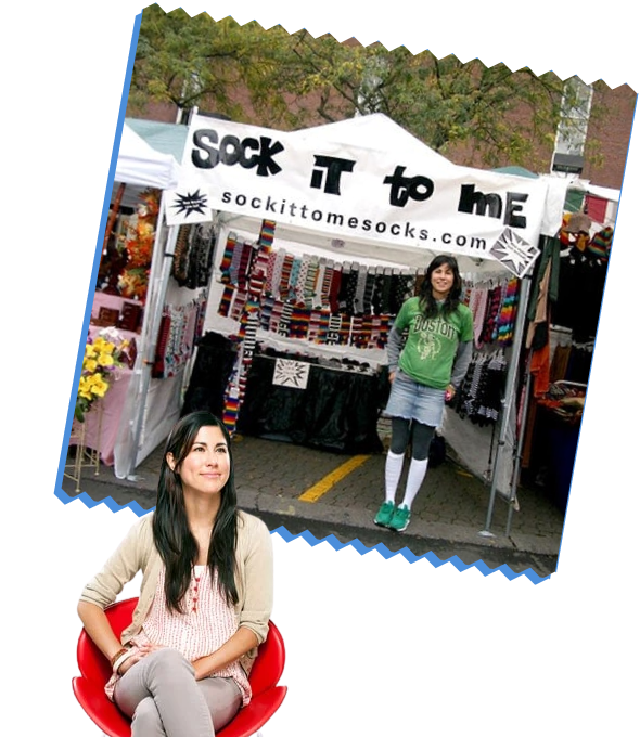 Carrie Atkinson started Sock It to Me at the Portland Saturday Market in 2004.
