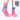 model wearing Taurus crew socks with inset image of Taurus greeting card in corner
