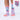 model wearing Libra crew socks with inset image of Libra greeting card in corner