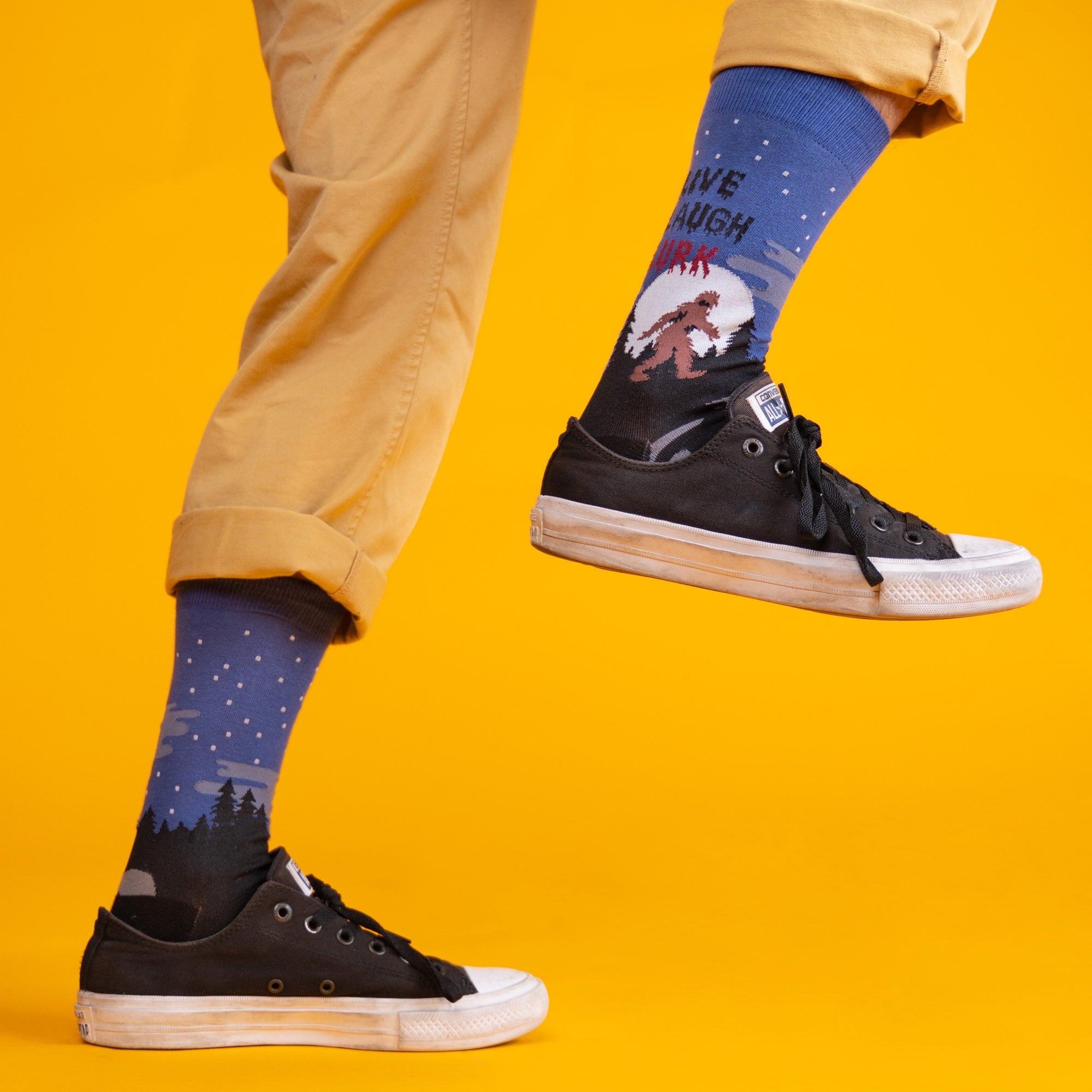 Live, Laugh, Lurk Crew Socks