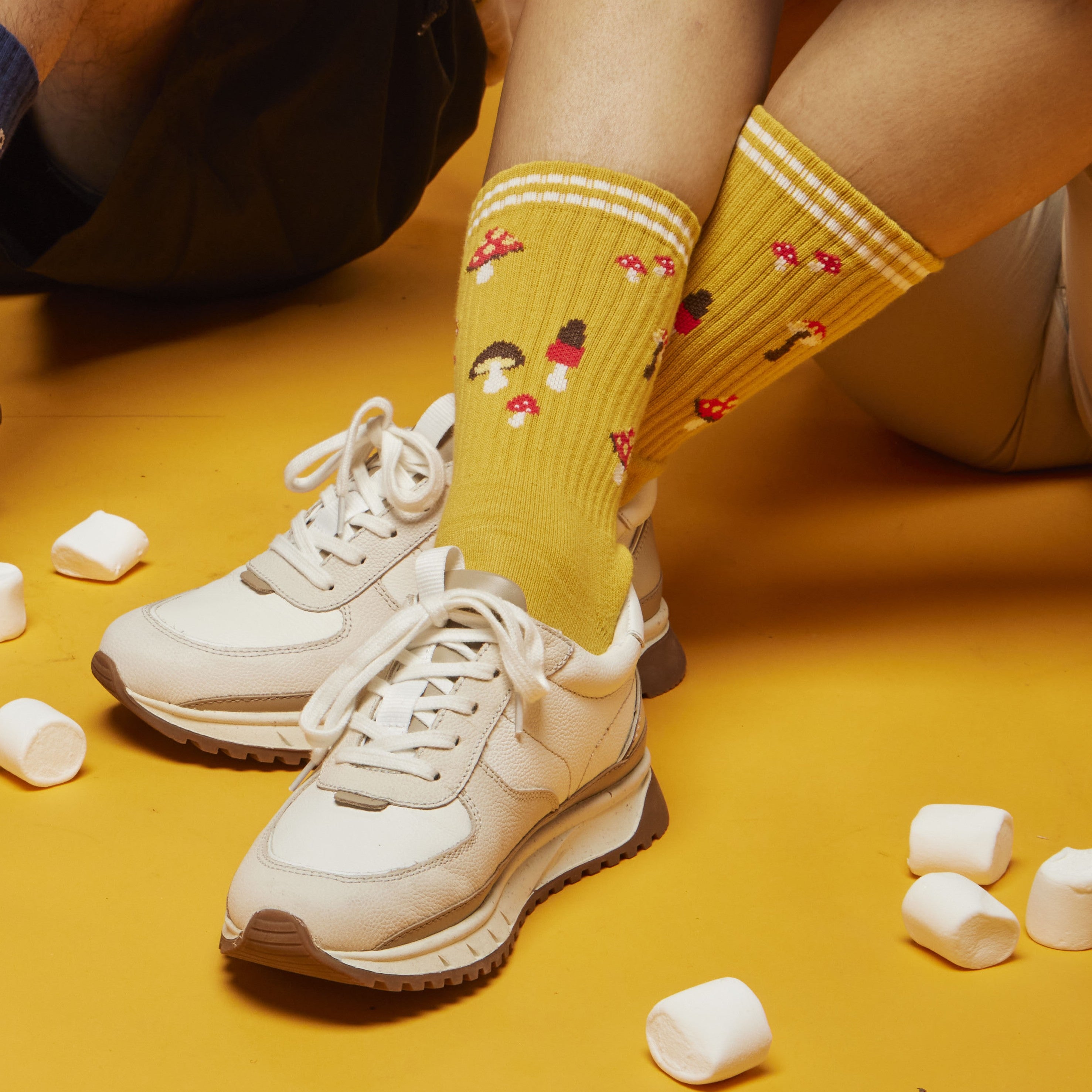 Shrooms Ribbed Crew Socks