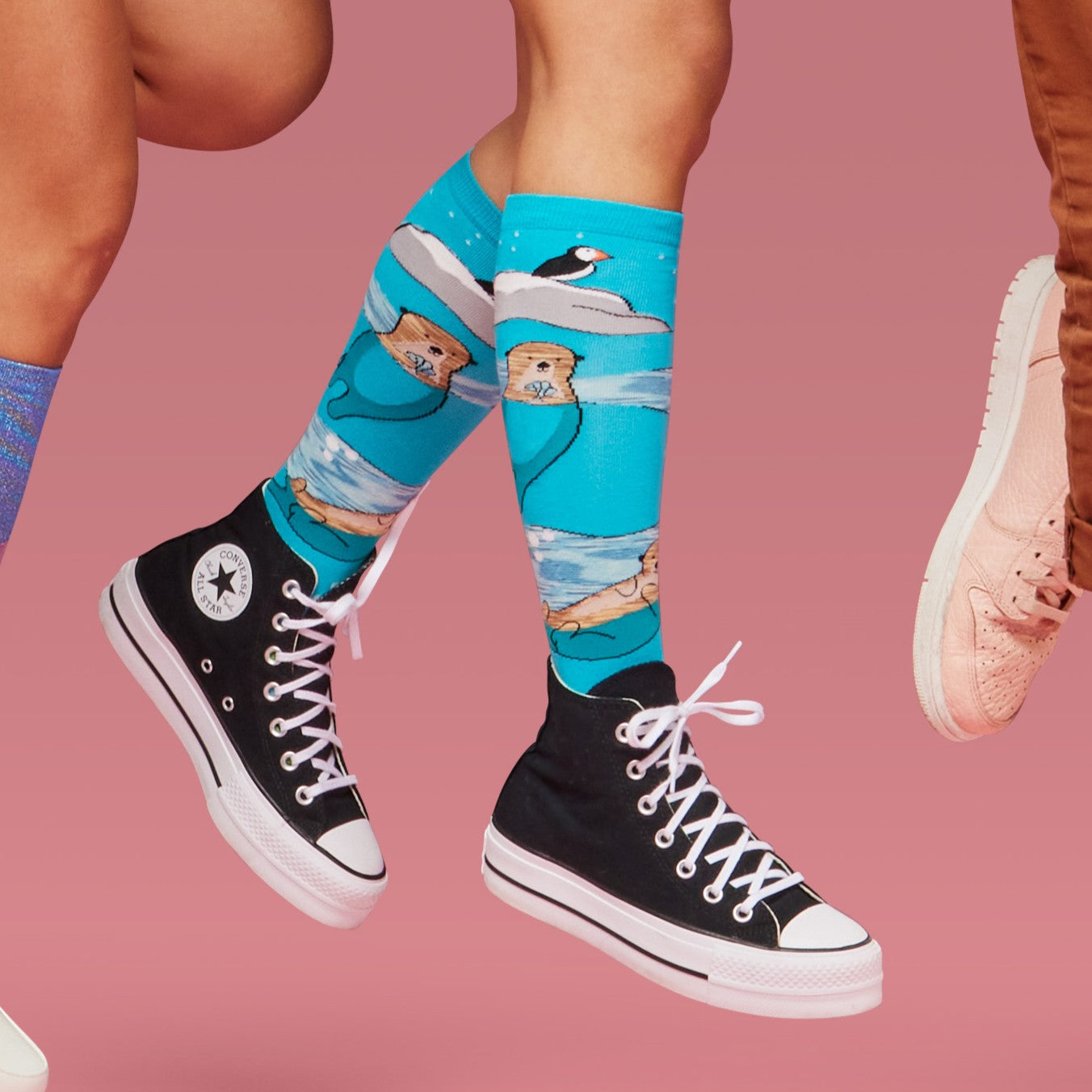 Plays Well With Otters Knee High Socks