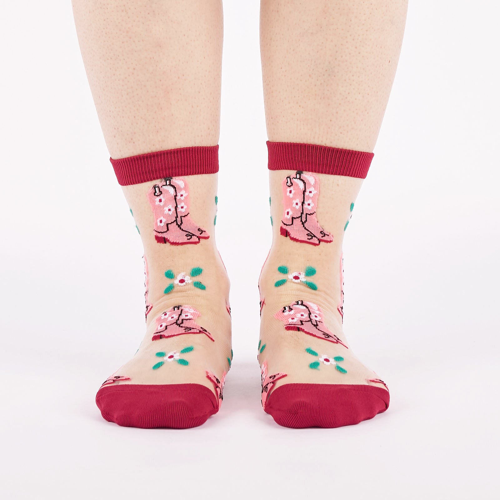 These Boots Were Made for Walking Sheer Crew Socks