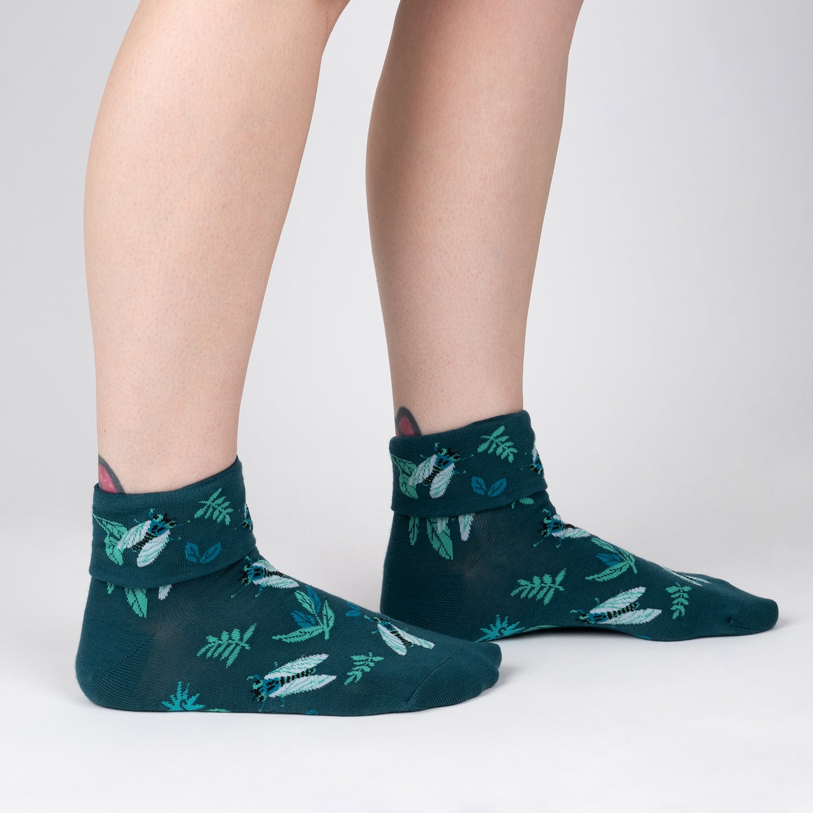 The Buzz About Cicadas    Turn Cuff Socks