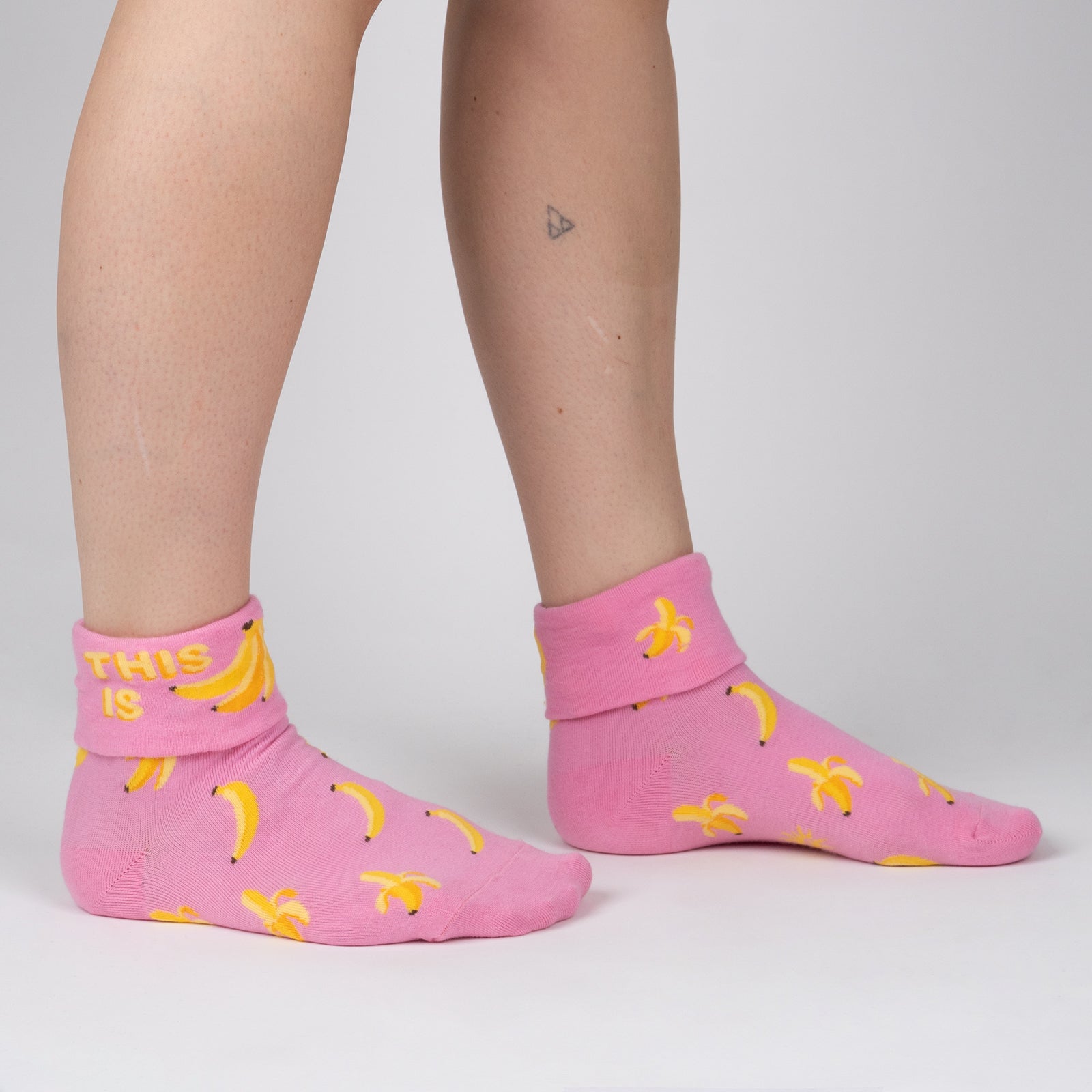 This Is Bananas Turn Cuff Socks