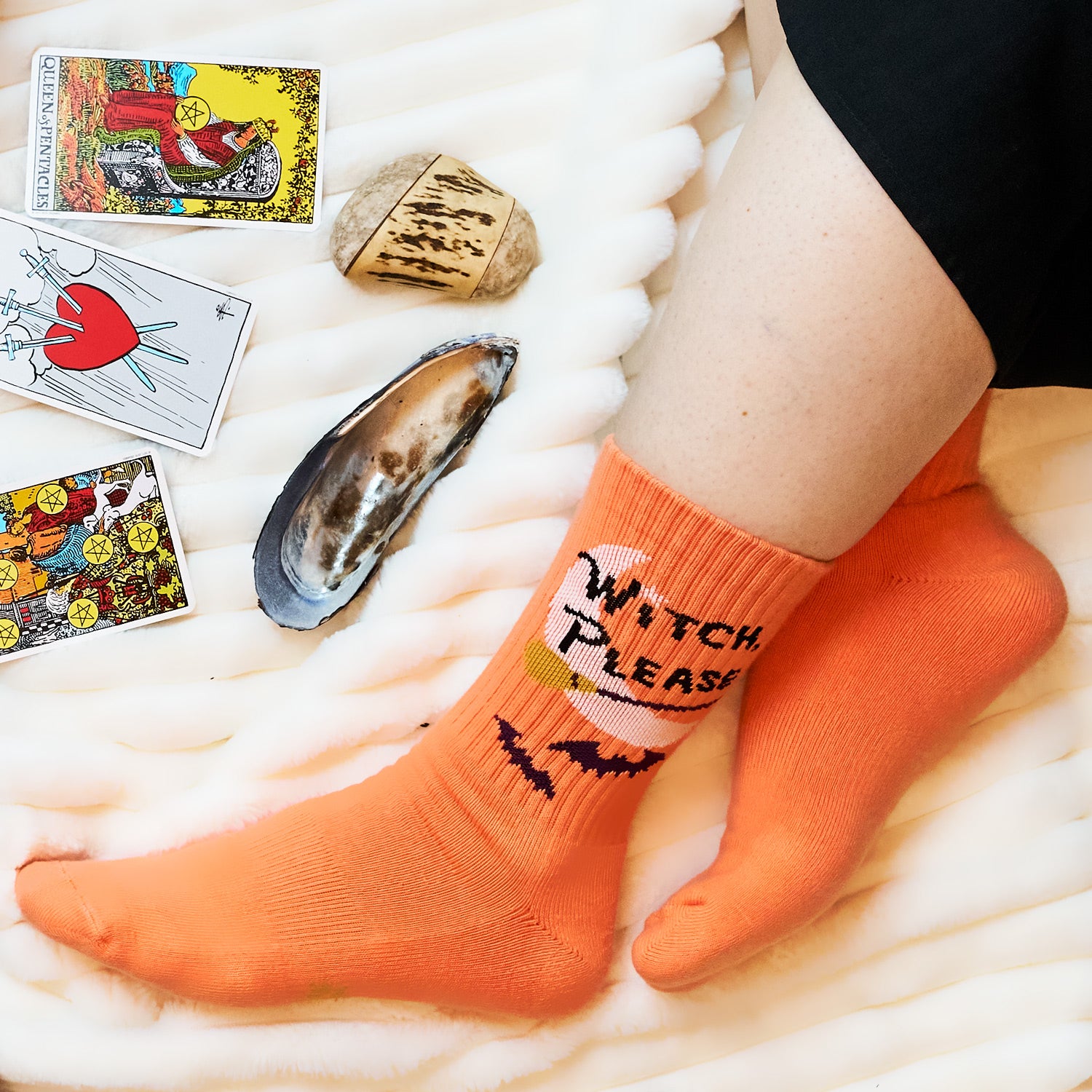 Witch, Please Ribbed Crew Socks