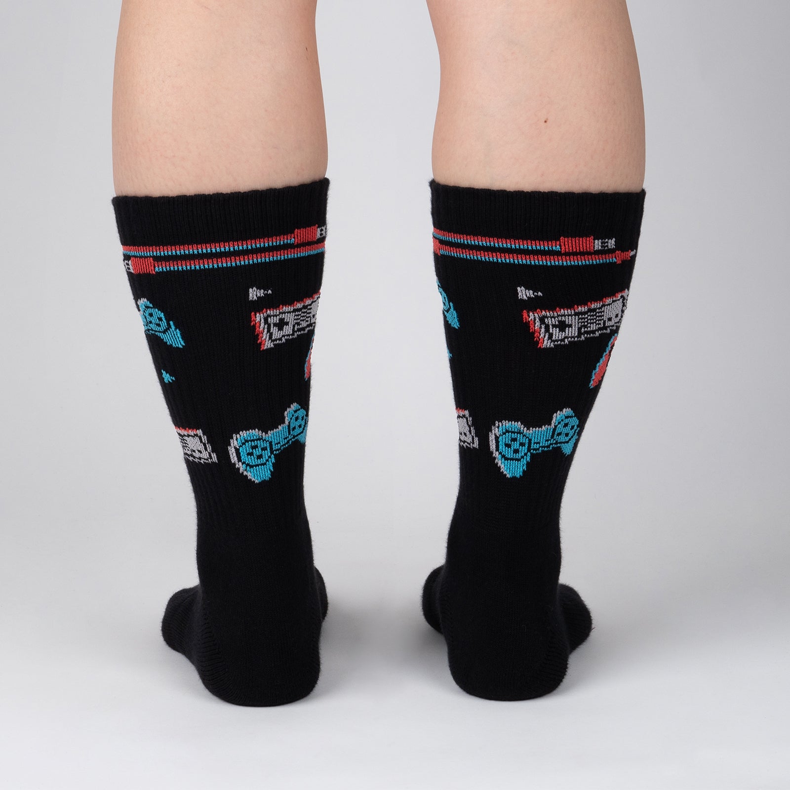Press Play Ribbed Crew Socks