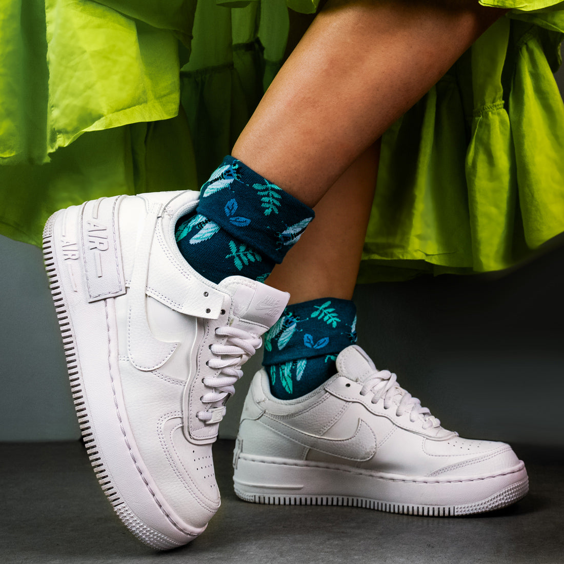 The Buzz About Cicadas    Turn Cuff Socks