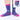 model wearing Sagittarius crew socks with inset image of Sagittarius greeting card in corner 
